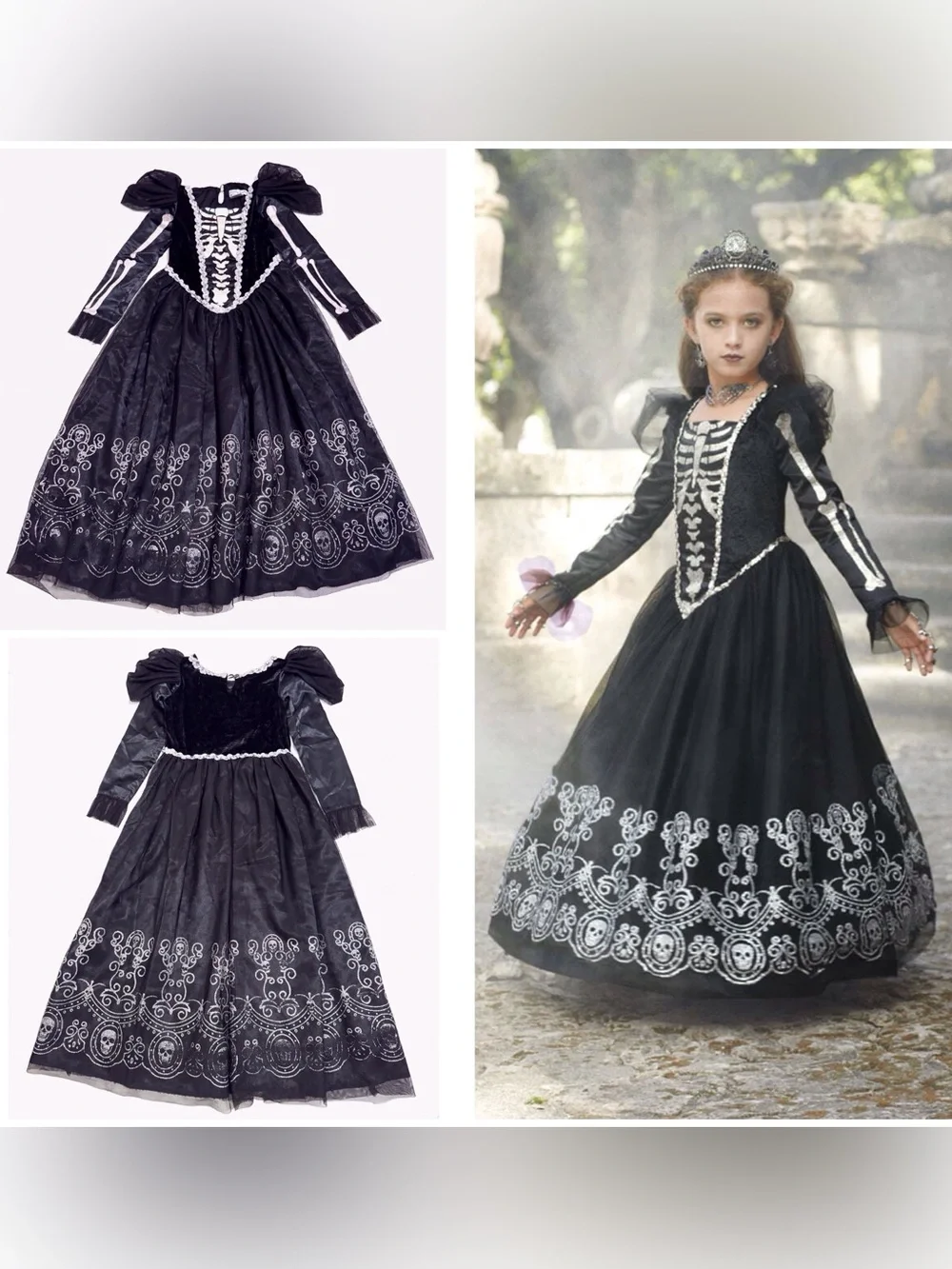 Chasing Fireflies Wishcraft Skeleton Princess Day of the Dead Dress Black 6